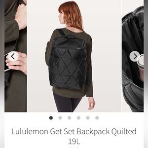 lululemon athletica Black Quilted Backpack